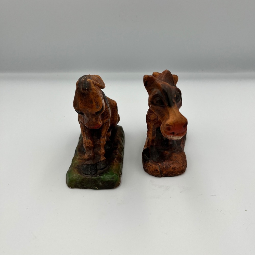 Vintage Resin Carved look Donkey Figurine - Picture 2 of 8